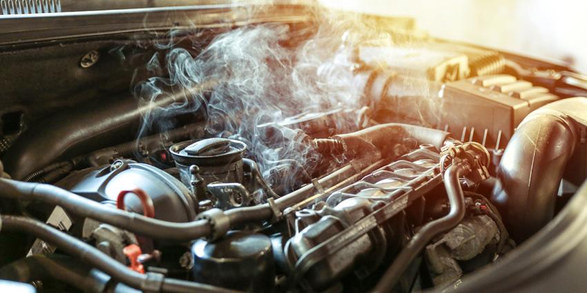 How Hot Weather Affects Car Performance, Smoke Rising from Open Engine