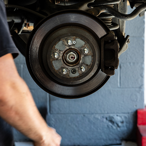 Metro Motor auto repair technician completes a brake repair job in D.C.