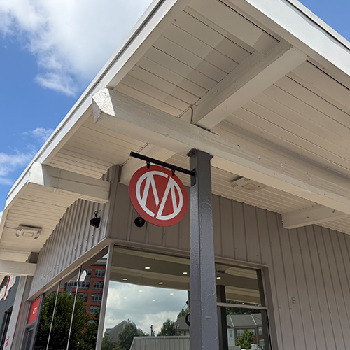 Detail of the exterior of Metro Motor in Barcroft, a neighborhood of Arlington, VA