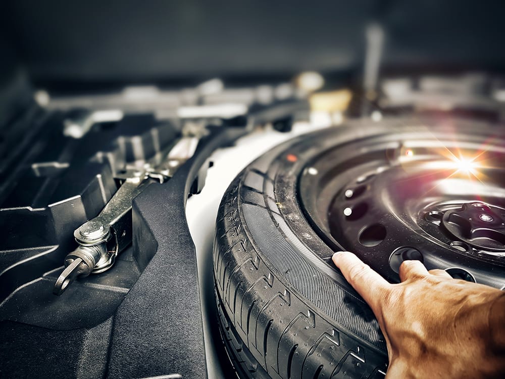 Installing a spare tire for safe driving