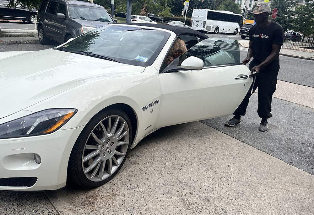 Maserati tire repair in Washington, DC