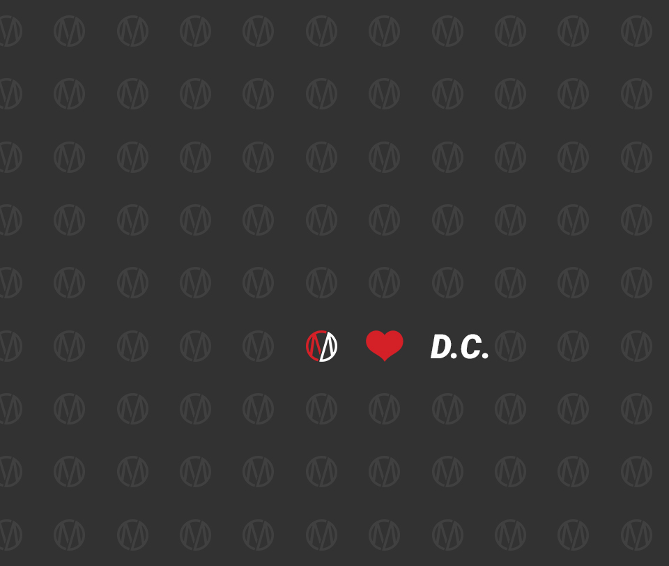 Graphic depicting the text Metro Motor loves D.C.