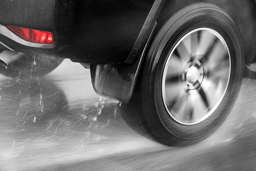 Tire on car