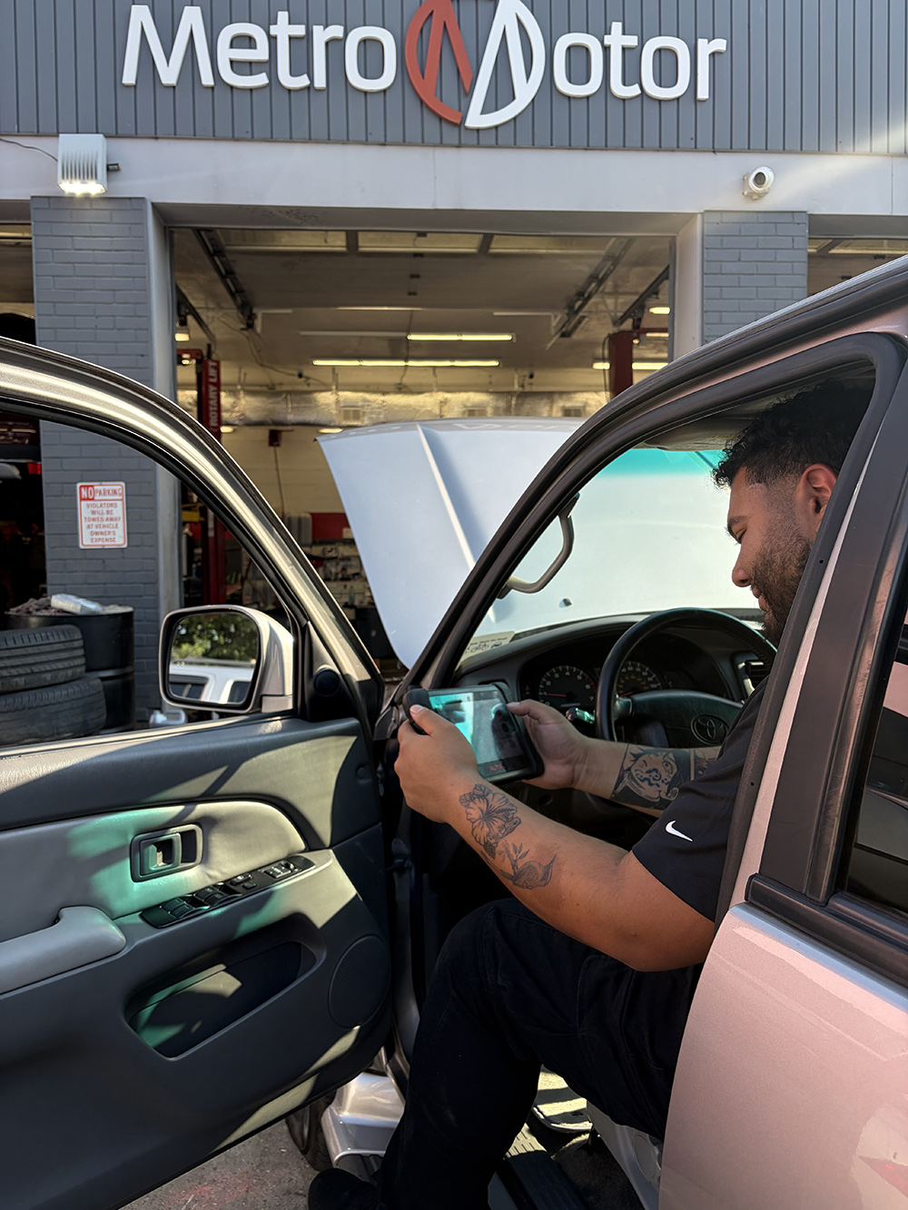 Toyota check engine light diagnostics at a Metro Motor auto repair shop