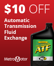 $10 off Automatic Transmission Fluid Exchange