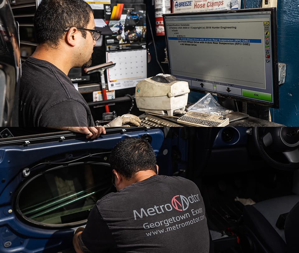 Georgetown auto repair technicians at work