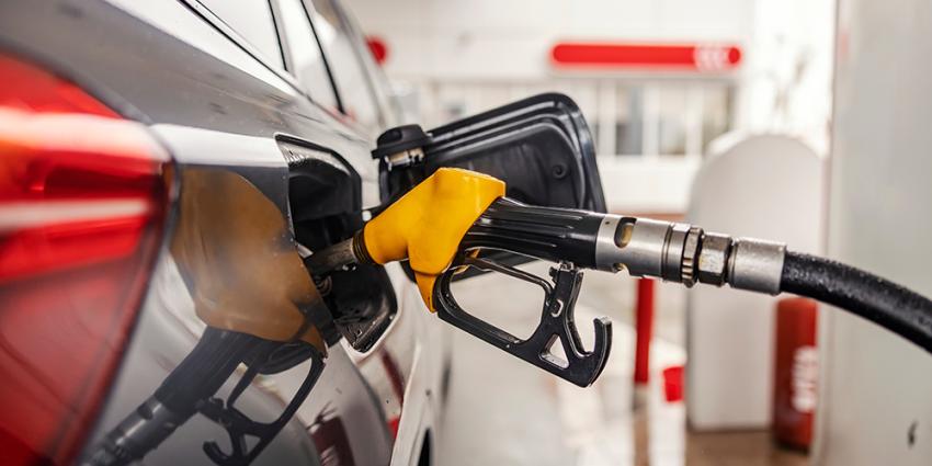 Fuel nozzle at a gas station.
