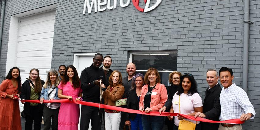 Ribbon cutting at Metro Motor collision repair center in Vienna, VA