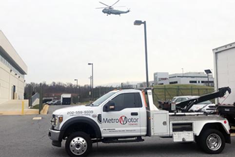 White tow truck
